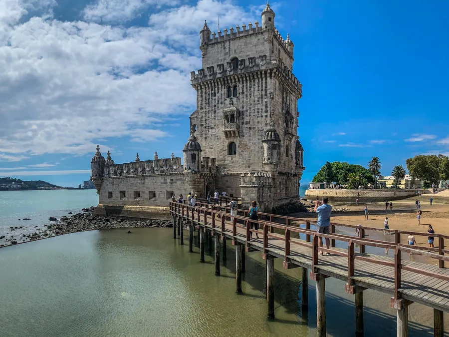 Torre de Belém standing on the Tejo riverbank